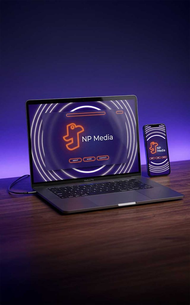 thumbnail logo np medfia on laptop and smartphone